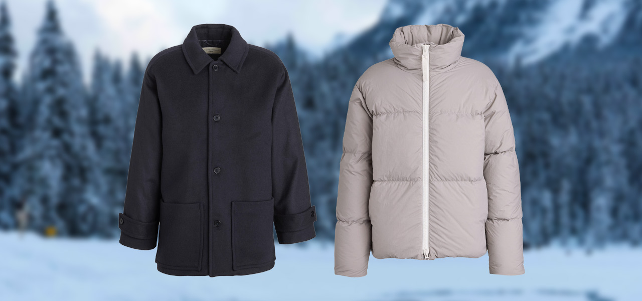 Two short puffer jackets